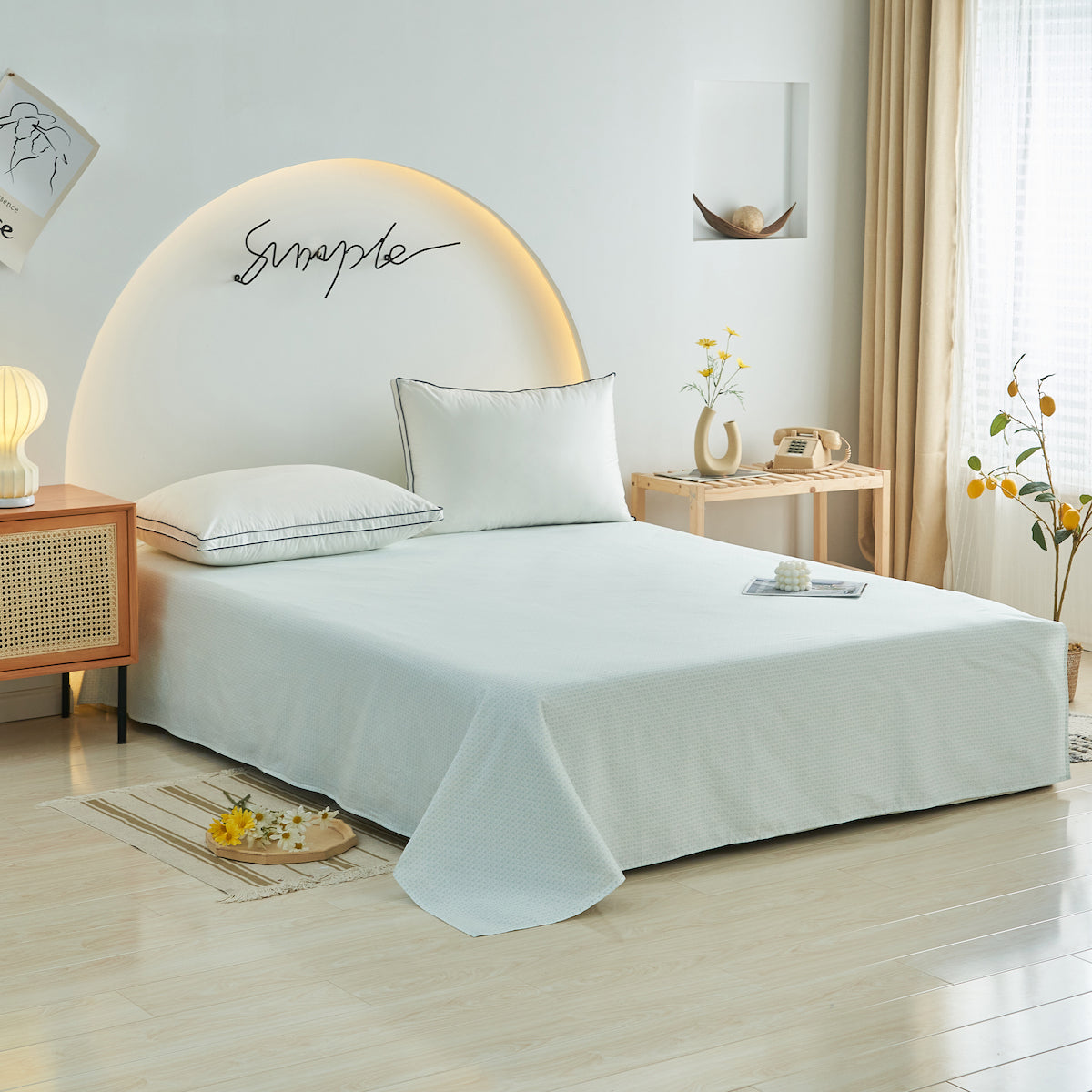Cool Diamond Geometric Cotton Flat Sheet