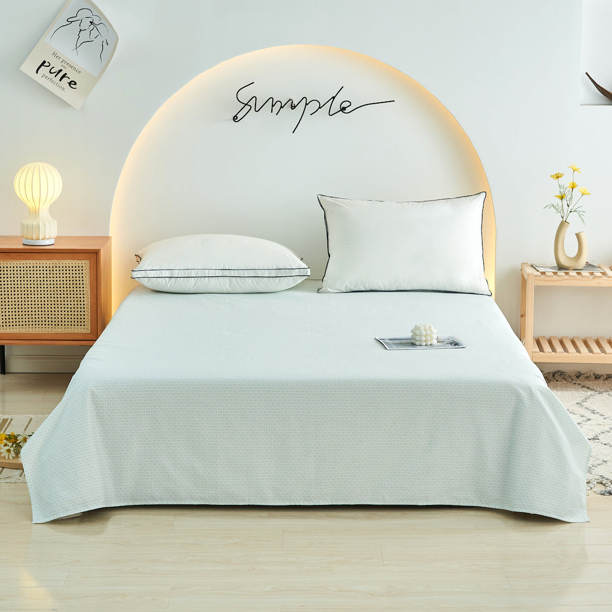 Cool Diamond Geometric Cotton Flat Sheet