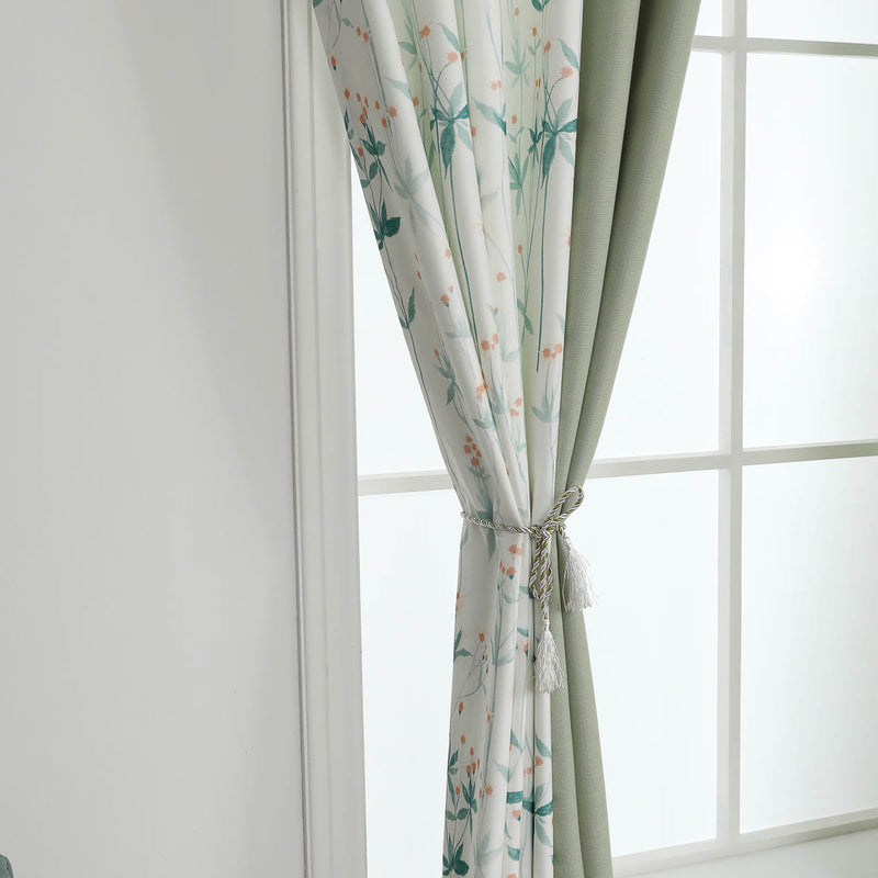 Breezy Green Floral Curtain