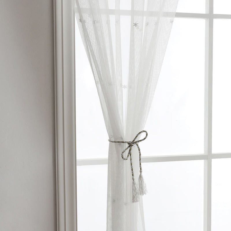 Starry Night Light Floral Sheer Curtain