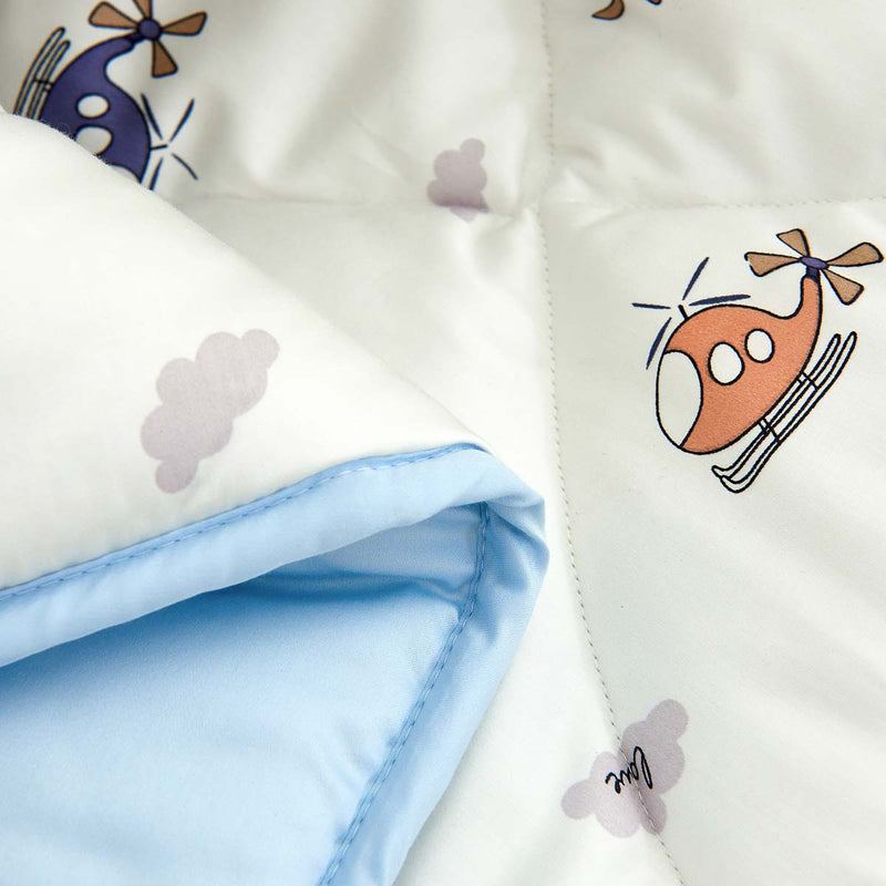 Baby Soaring Helicopter Cartoon Cotton All Season Comforter