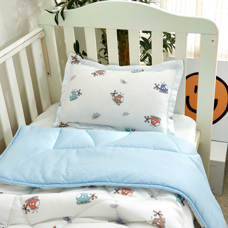 Baby Soaring Helicopter Cartoon Cotton All Season Comforter