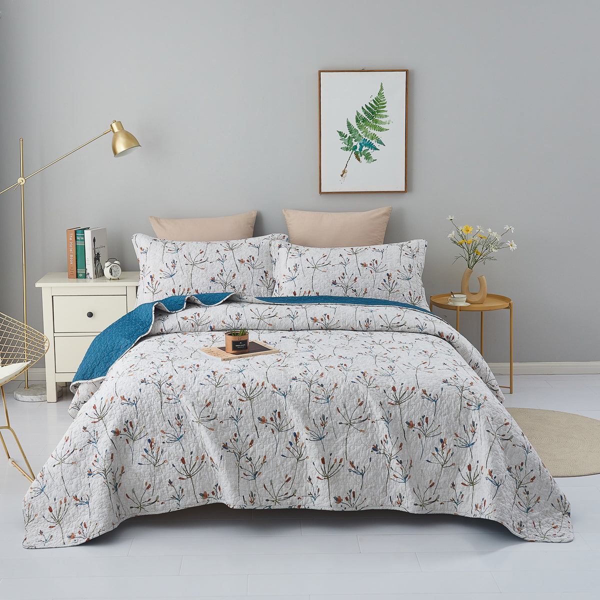 Brinley Floral Cotton Quilt Set – Qbedding