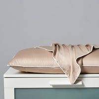 Champagne Gold Solid Color Premium Cotton Fitted Sheet Set