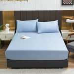 Crystal Blue Solid Color TENCEL™ Lyocell Fitted Sheet