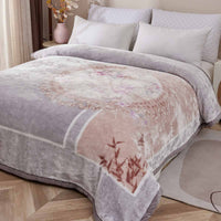 Emilio Floral Raschel Velvet Winter Blanket