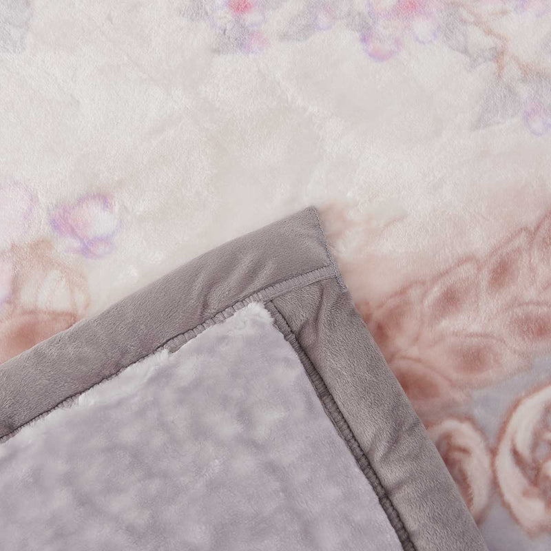 Emilio Floral Raschel Velvet Winter Blanket