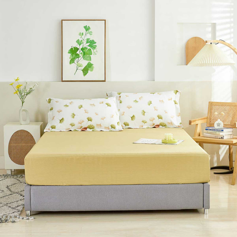 Etty Cotton Fitted Sheet Duvet Cover Set