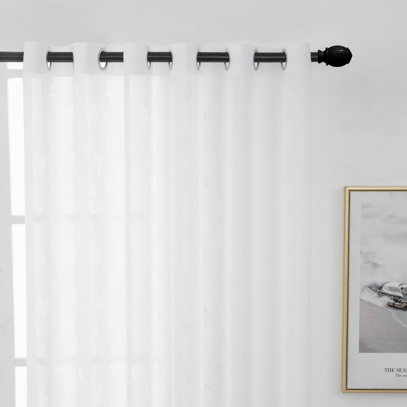 Flor de Luna Floral Sheer Curtain