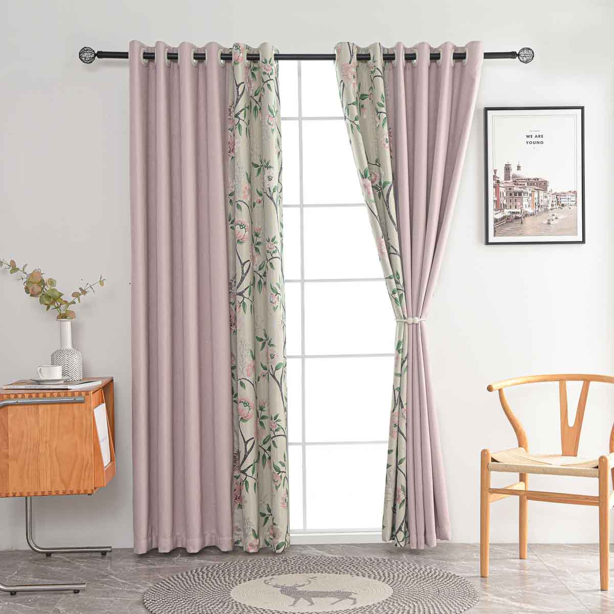 Flower Walk Floral Curtain