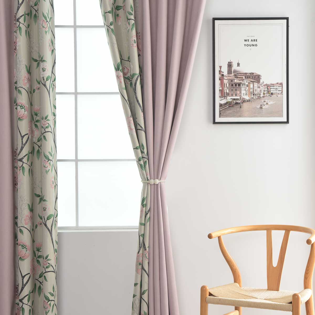 Flower Walk Floral Curtain