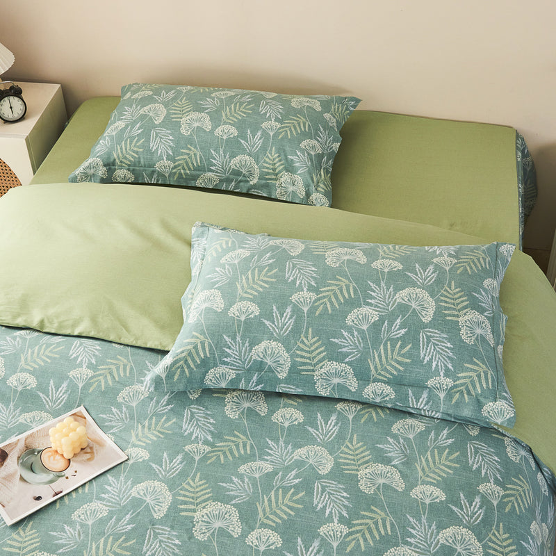 Hai Floral Cotton Bedskirt Duvet Cover Set