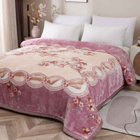 Jacinta Floral Raschel Velvet Winter Blanket