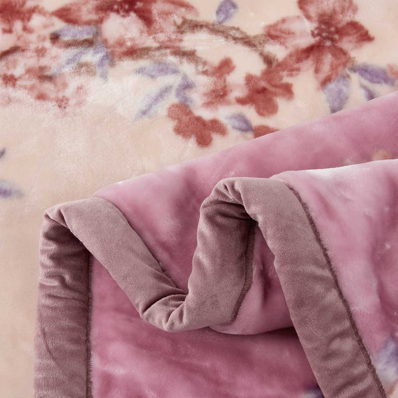 Jacinta Floral Raschel Velvet Winter Blanket