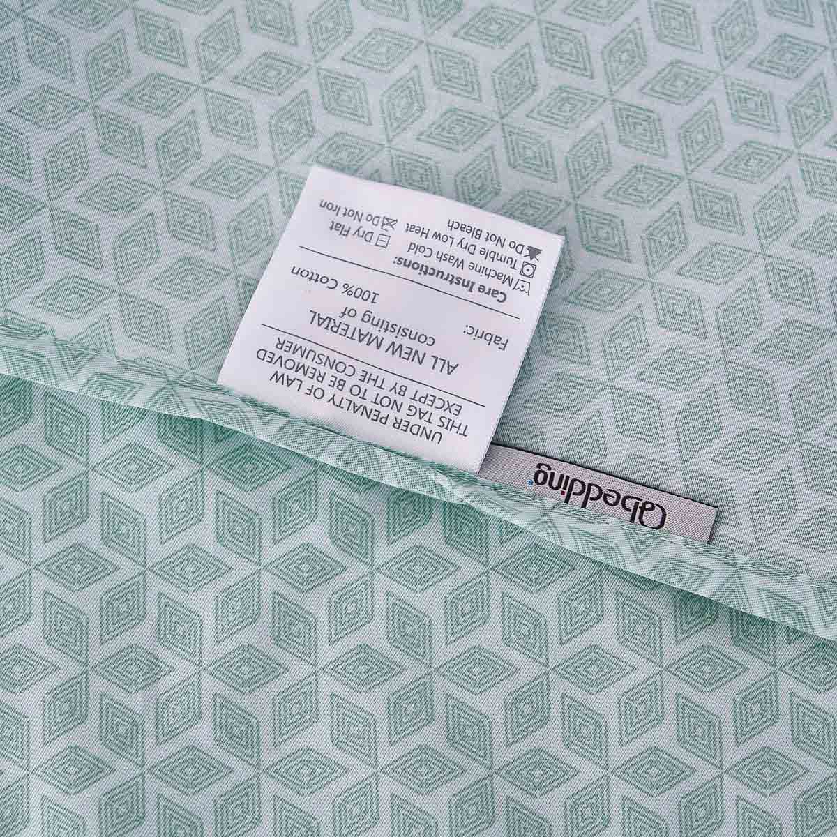 Lambda-Milky Green Cotton Flat Sheet