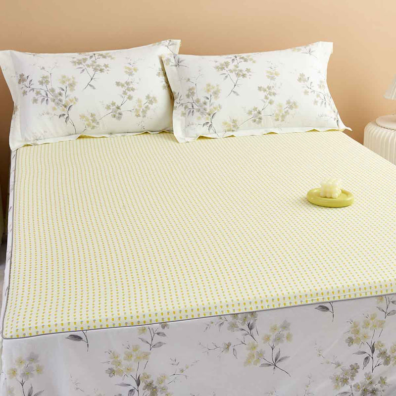 Lanise Cotton Bedskirt Duvet Cover Set