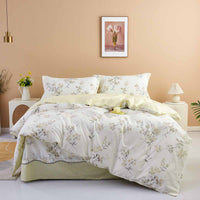 Lanise Floral Cotton Bedskirt Duvet Cover Set
