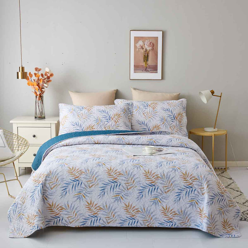 Mace Floral Cotton Quilt Set