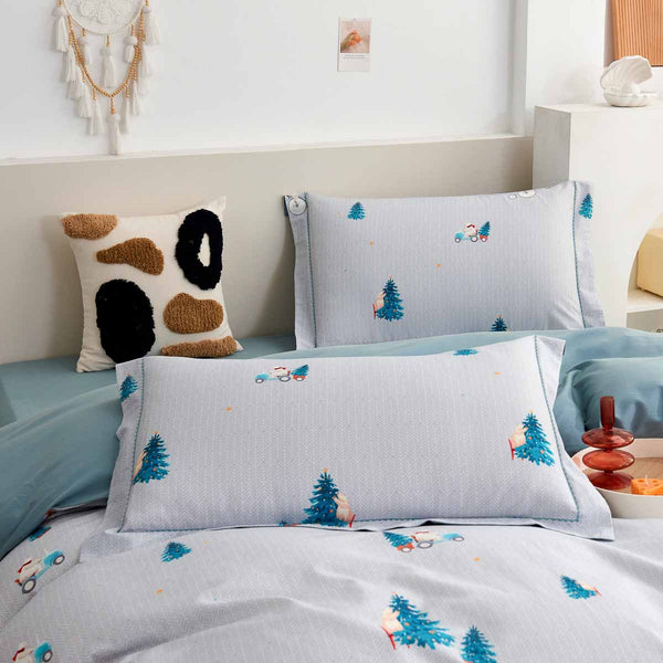 Polly Bear Cartoon Brushed Cotton Fitted Sheet Set
