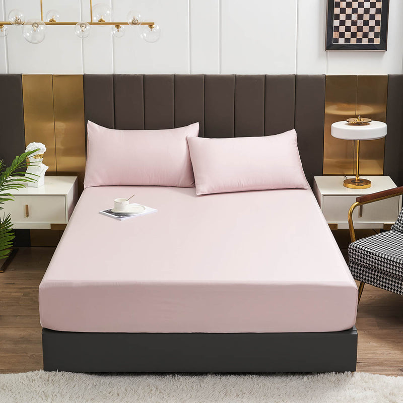 Powder Pink Solid Color TENCEL™ Lyocell Pillow Sham Set