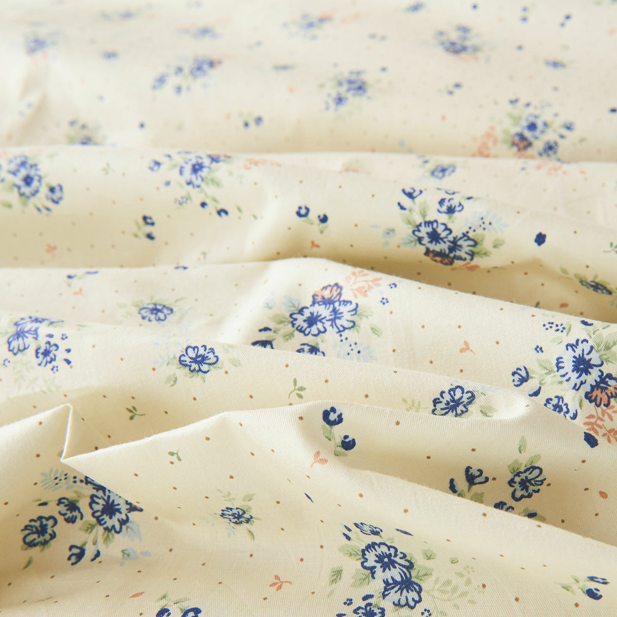 Rue Floral Cotton Bedskirt Duvet Cover Set