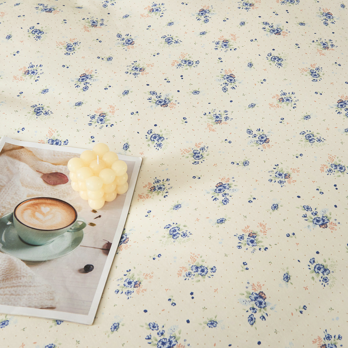 Rue Floral Cotton Bedskirt Duvet Cover Set