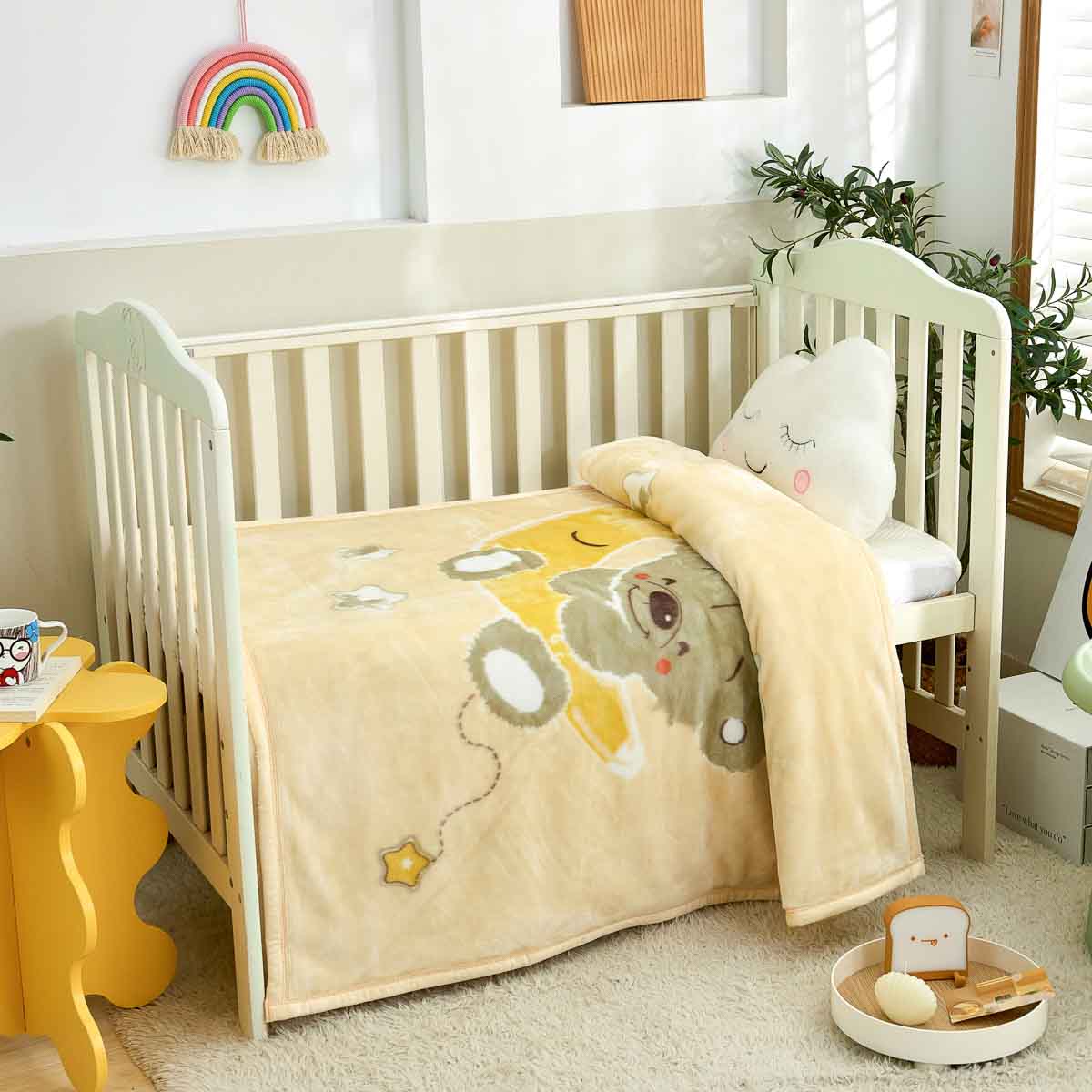 Yellow 2025 crib blanket