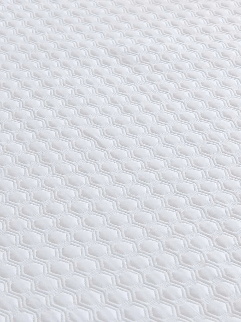 Solid White Quilted Cotton Mattress Topper