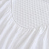 Solid White Quilted Cotton Mattress Topper