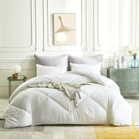 Solid White Extra Warmth synthetic wool Winter Comforter