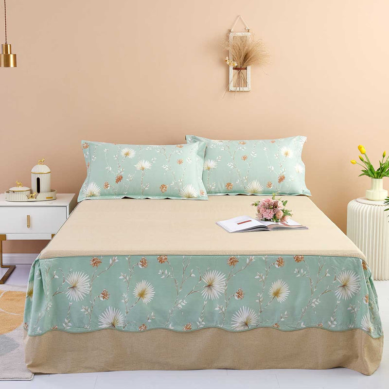 Thalia Cotton Bedskirt Duvet Cover Set