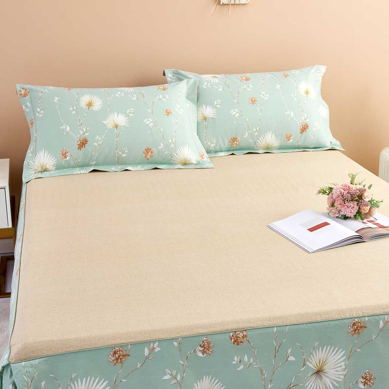 Thalia Cotton Bedskirt Duvet Cover Set