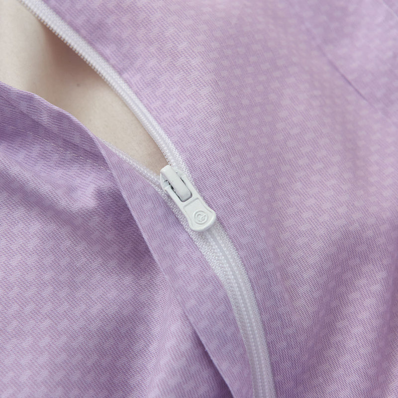 Theta Lilac Purple Pattern Cotton Duvet Cover