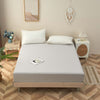 Upsilon Smoky Gray Pattern Cotton Fitted Sheet