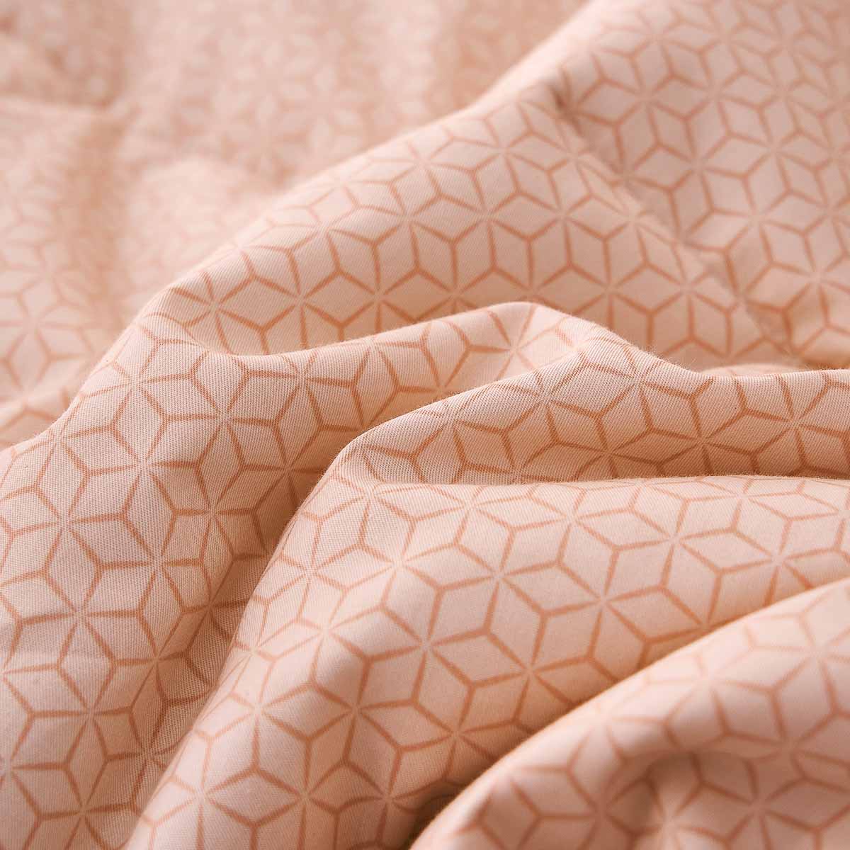 Zeta-Cream Pink Pattern Cotton All Season Comforter
