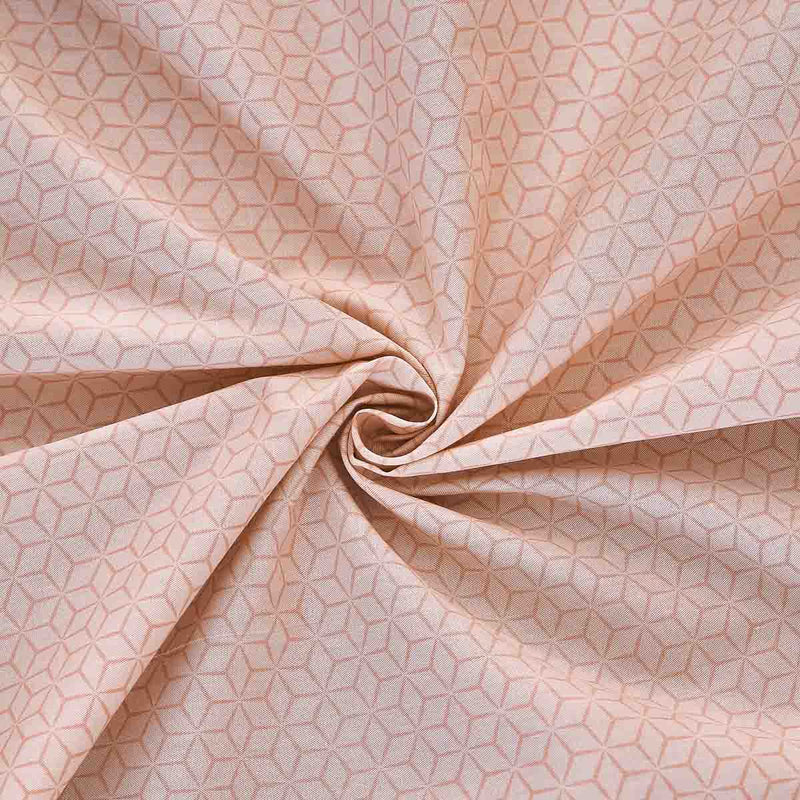 Zeta-Cream Pink Cotton Fitted Sheet