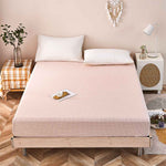 Zeta Cream Pink Cotton Fitted Sheet