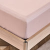 Zeta Cream Pink Cotton Fitted Sheet