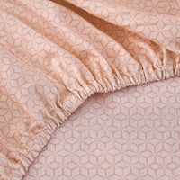 Zeta-Cream Pink Cotton Fitted Sheet